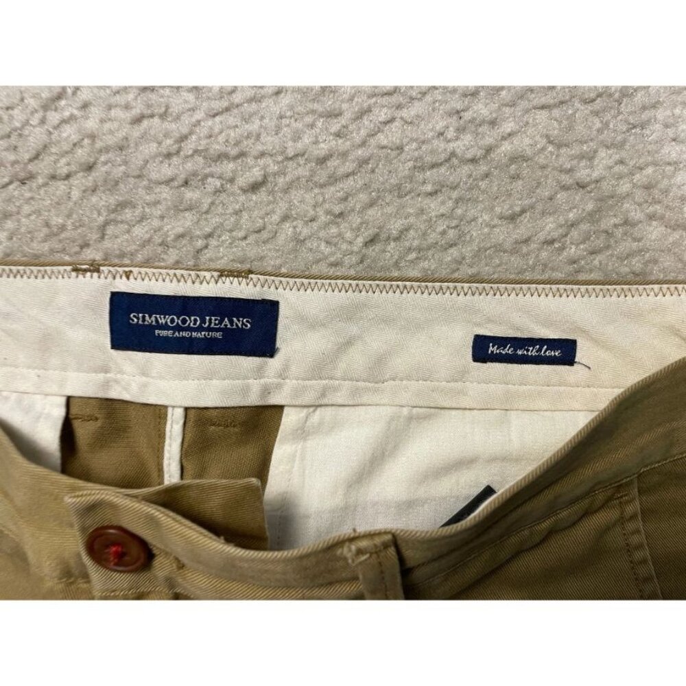 Simwood Slim Chino Pants Khaki Cotton 31x30 - Picture 5 of 7